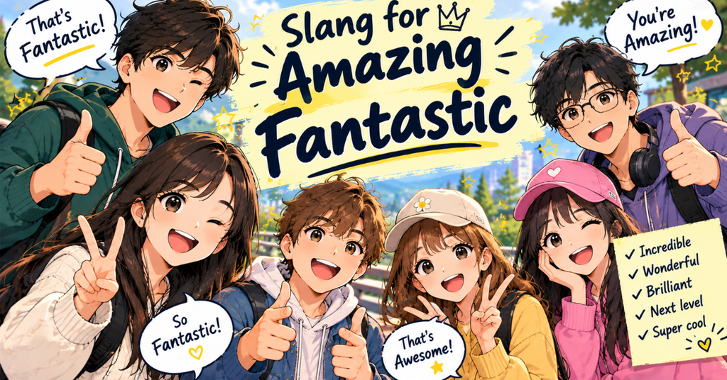 Slang for Amazing  Fantastic