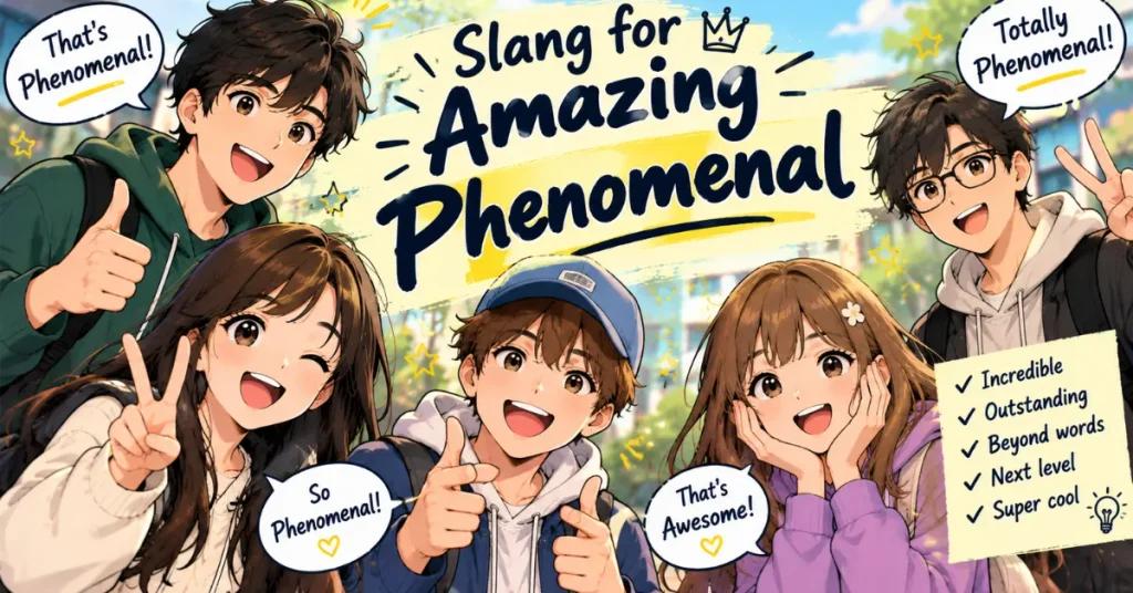 Slang for Amazing  Phenomenal