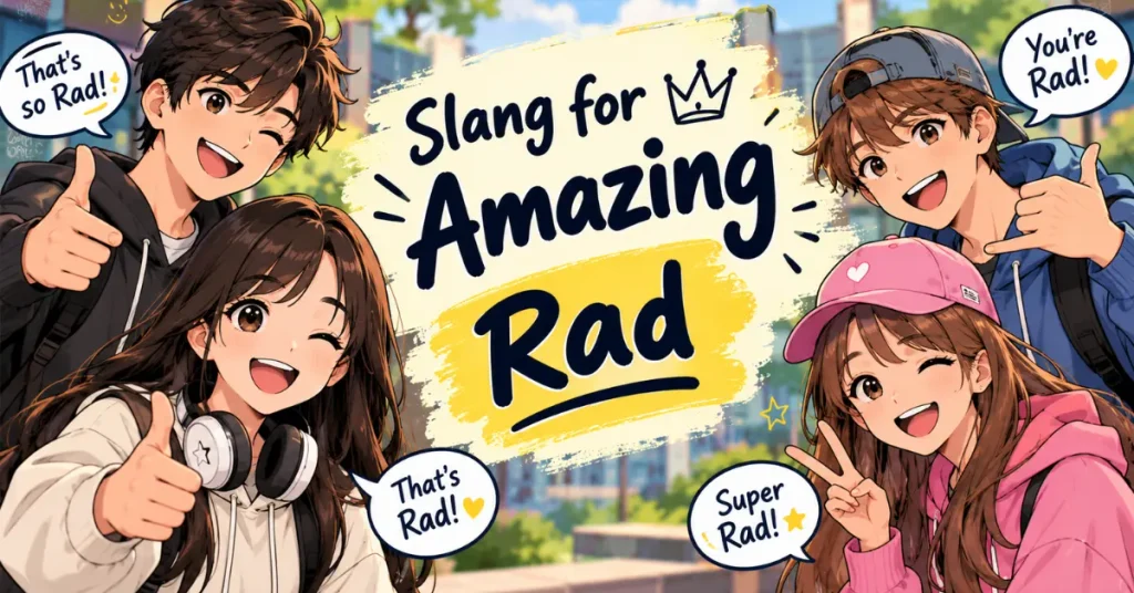 Slang for Amazing  Rad