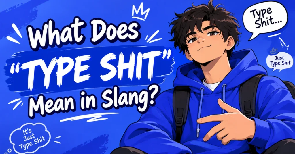What Does "Type Shit" Mean in Slang?