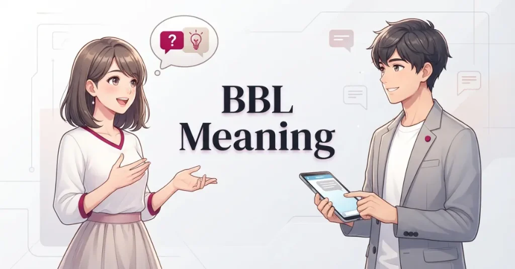 BBL Meaning #1: Be Back Later